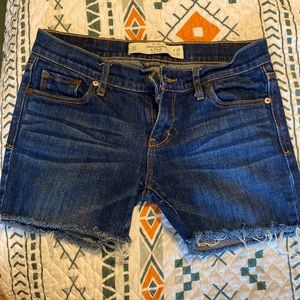 Abercrombie and Fitch cut off denim jean shorts size 0 25